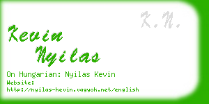 kevin nyilas business card